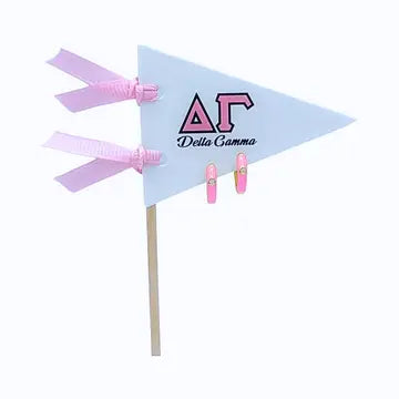 Huggie Hoops: On Greek Letter Pennant