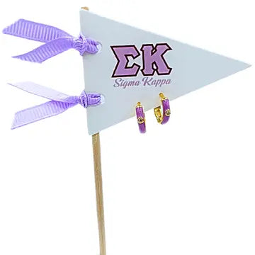 Huggie Hoops: On Greek Letter Pennant