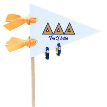 Huggie Hoops: On Greek Letter Pennant