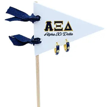 Huggie Hoops: On Greek Letter Pennant