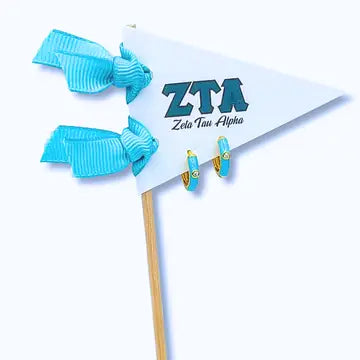 Huggie Hoops: On Greek Letter Pennant