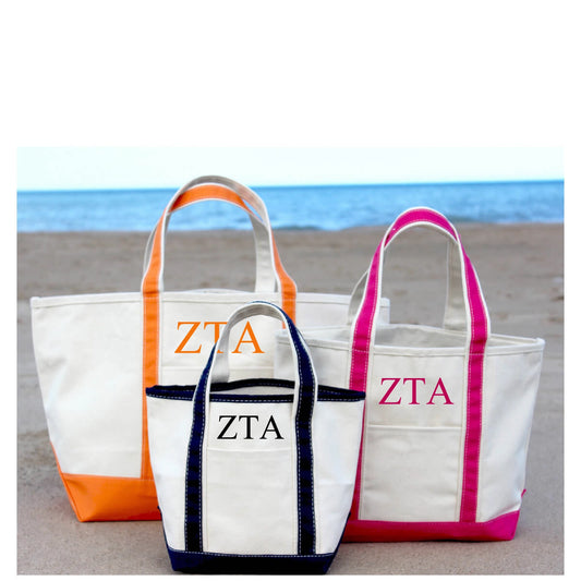 Cotton Canvas Boat Tote