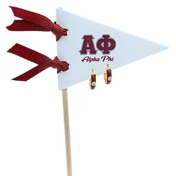 Huggie Hoops: On Greek Letter Pennant