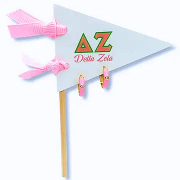 Huggie Hoops: On Greek Letter Pennant