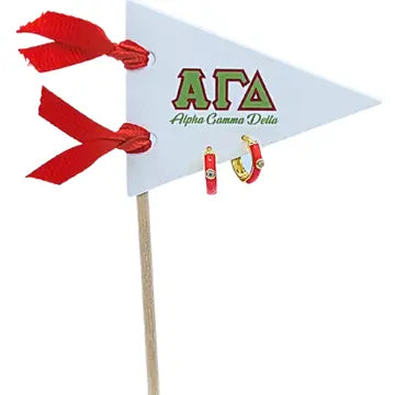 Huggie Hoops: On Greek Letter Pennant