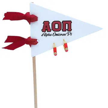 Huggie Hoops: On Greek Letter Pennant