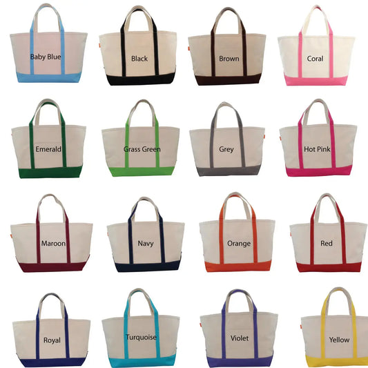 Cotton Canvas Boat Tote