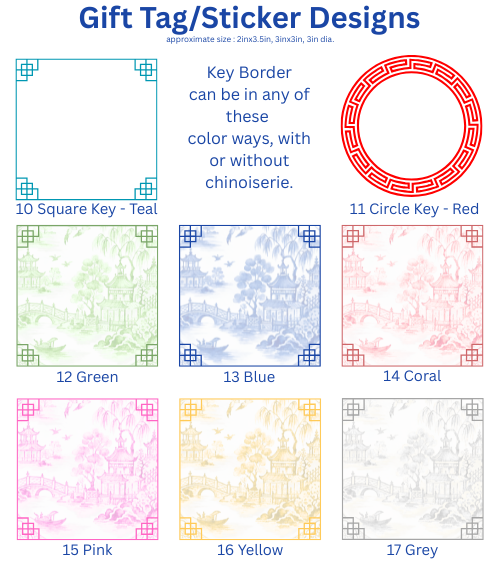 Chinoiserie Stickers & Gift Tags