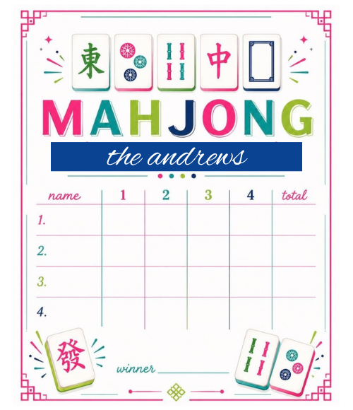 Mahjong Personalized Notepads